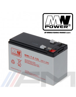 Акумулаторна тягова батерия MW POWER AGM - MWL 7.2Ah 12V Long Life 